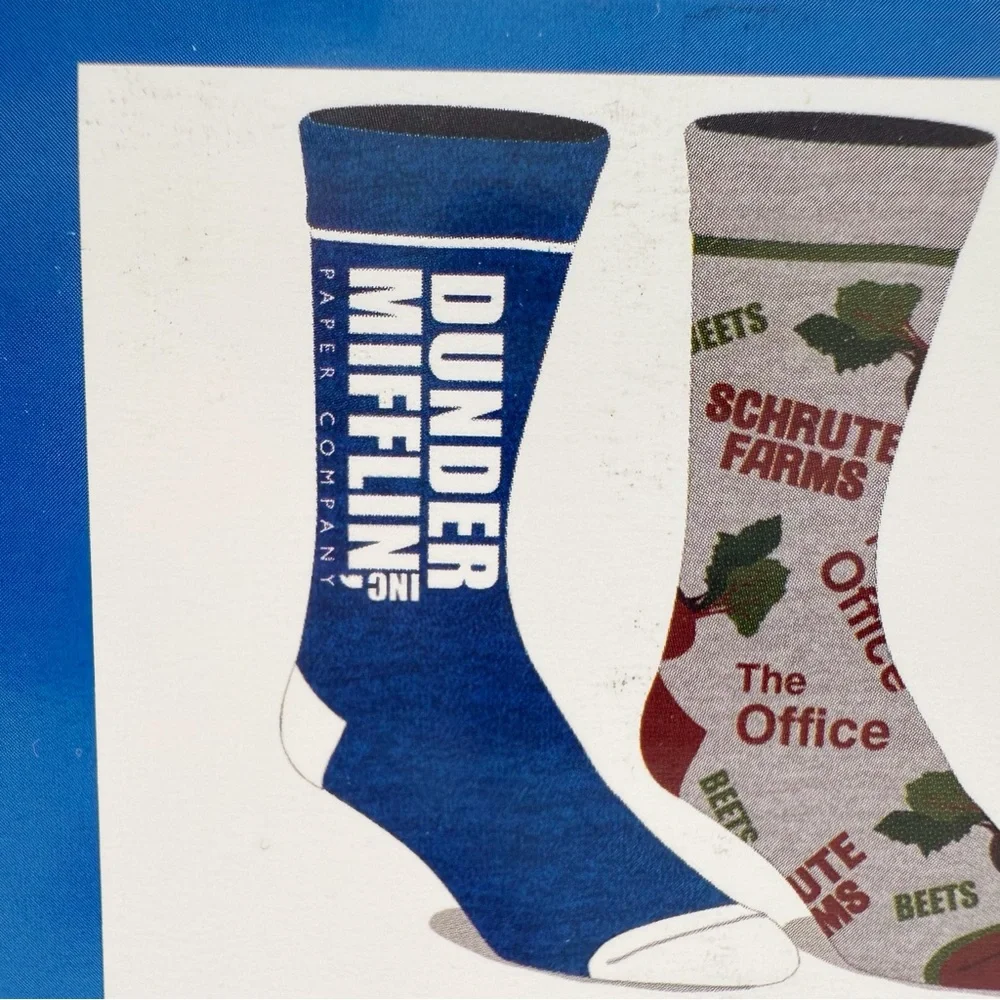 The Office Crew Socks Gift Set Schrute Farms Dunder Mifflin Gift Set 2000s Y2K